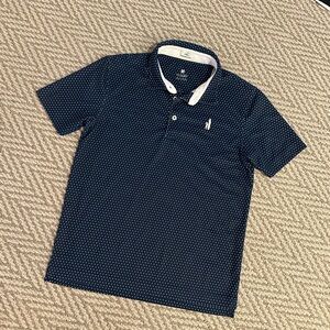Johnnie-O Navy Blue Patterned Polo Shirt